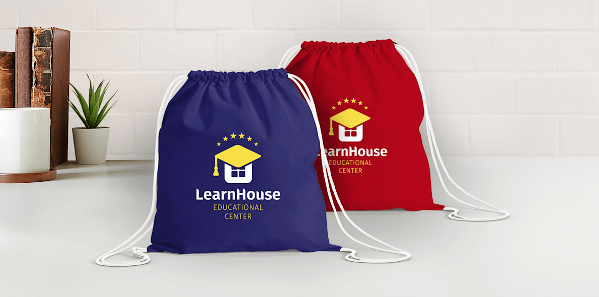 String bags with logo cheap
